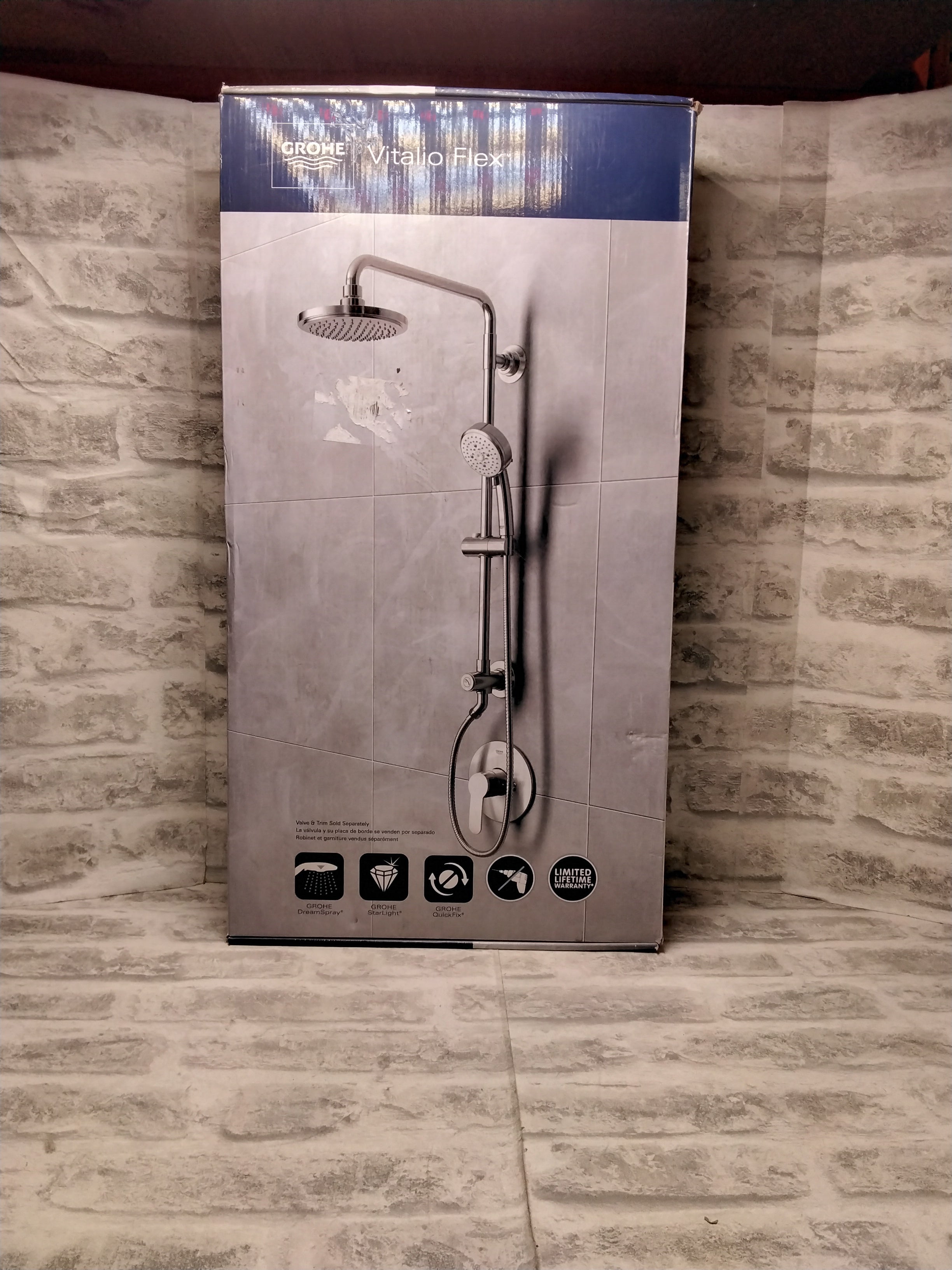 GROHE Vitalio 5-spray 7 in. Dual Shower Head and Handheld Shower Head in Chrome (7654598836462)